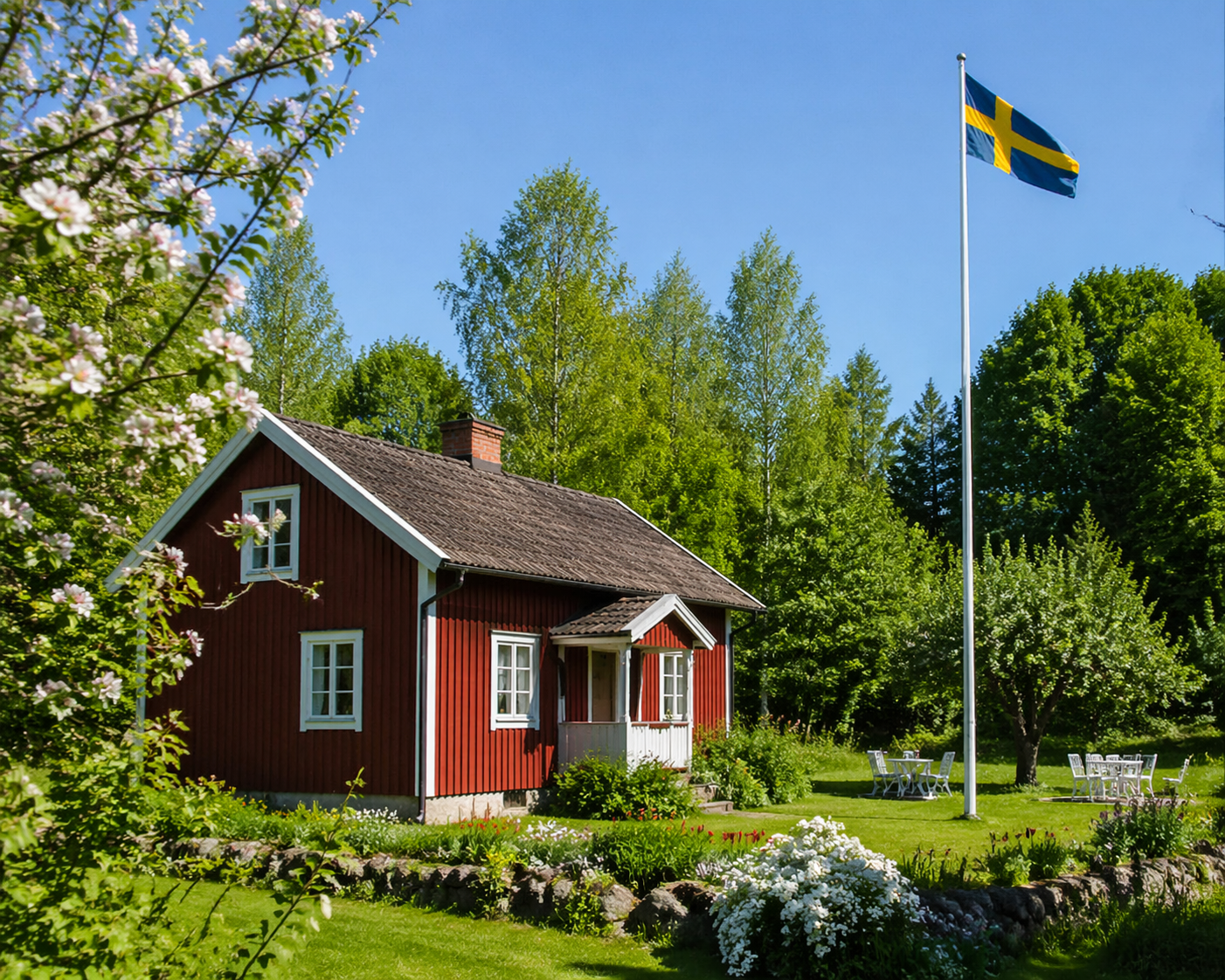 en 12 m flaggstång